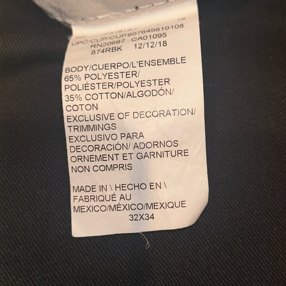 Dickies 874 Work Pants Black 32x34 Original Fit Men’s RN20697 - Picture 5 of 12